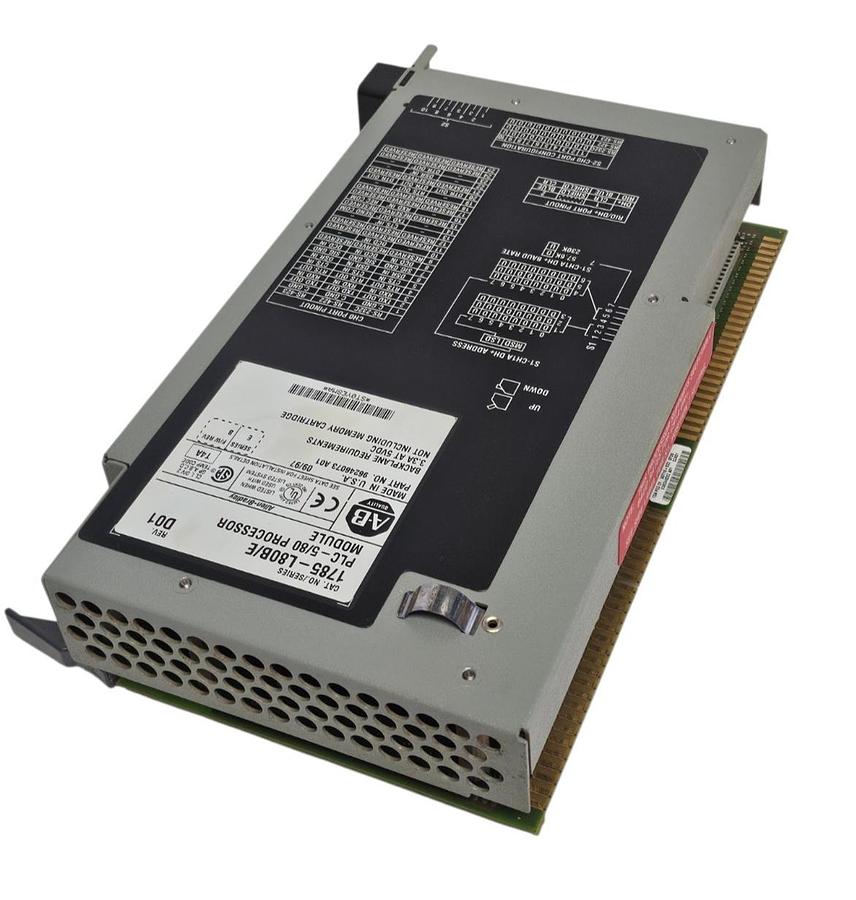 Used ALLEN BRADLEY 1785-L80B /E PLC-5/80 PROCESSOR MODULE REV. D01 F/W REV. B SER. E