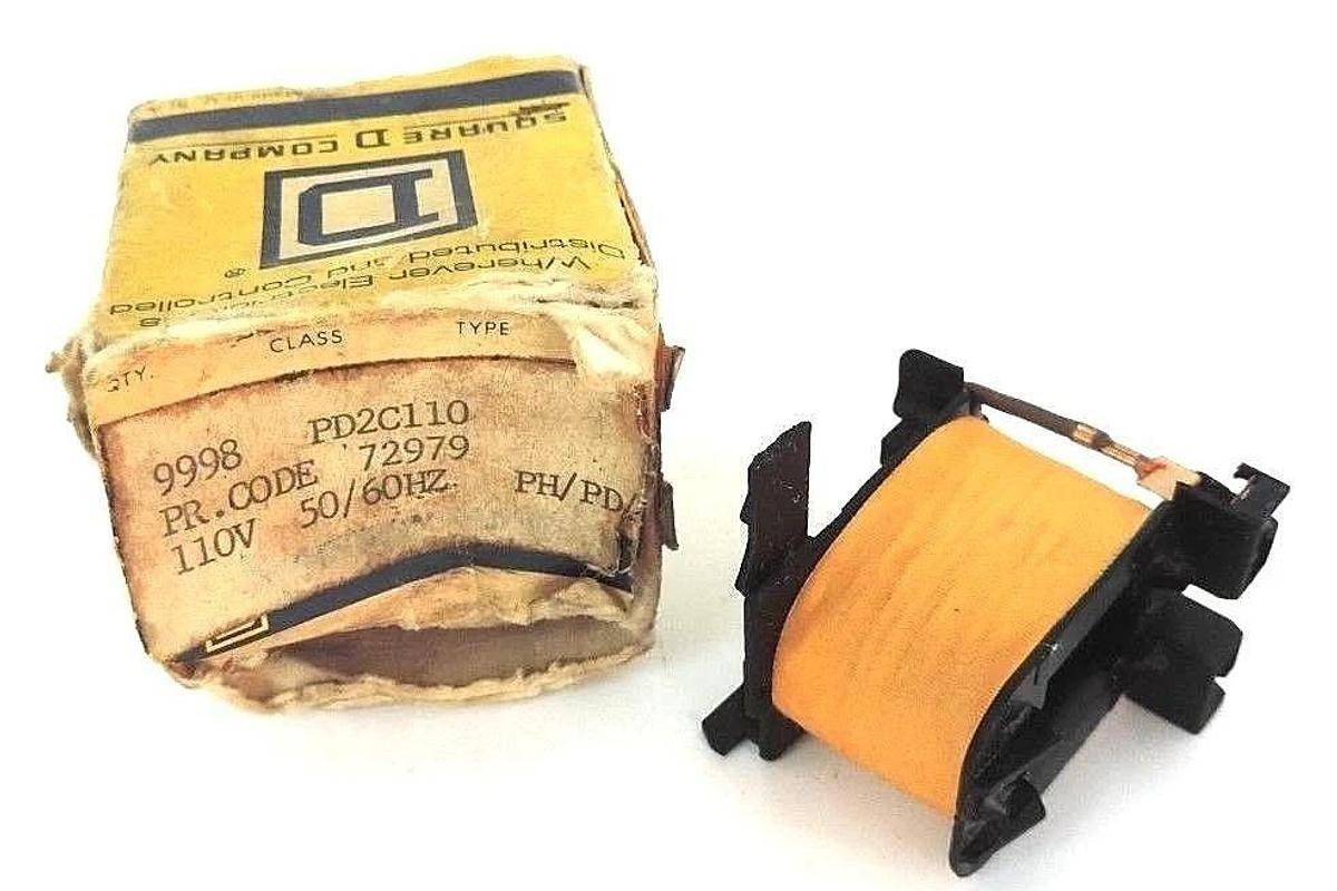 Used NIB SQUARE D 9998-PD2C-110 COIL 110V, 50/60HZ, 9998PDC110