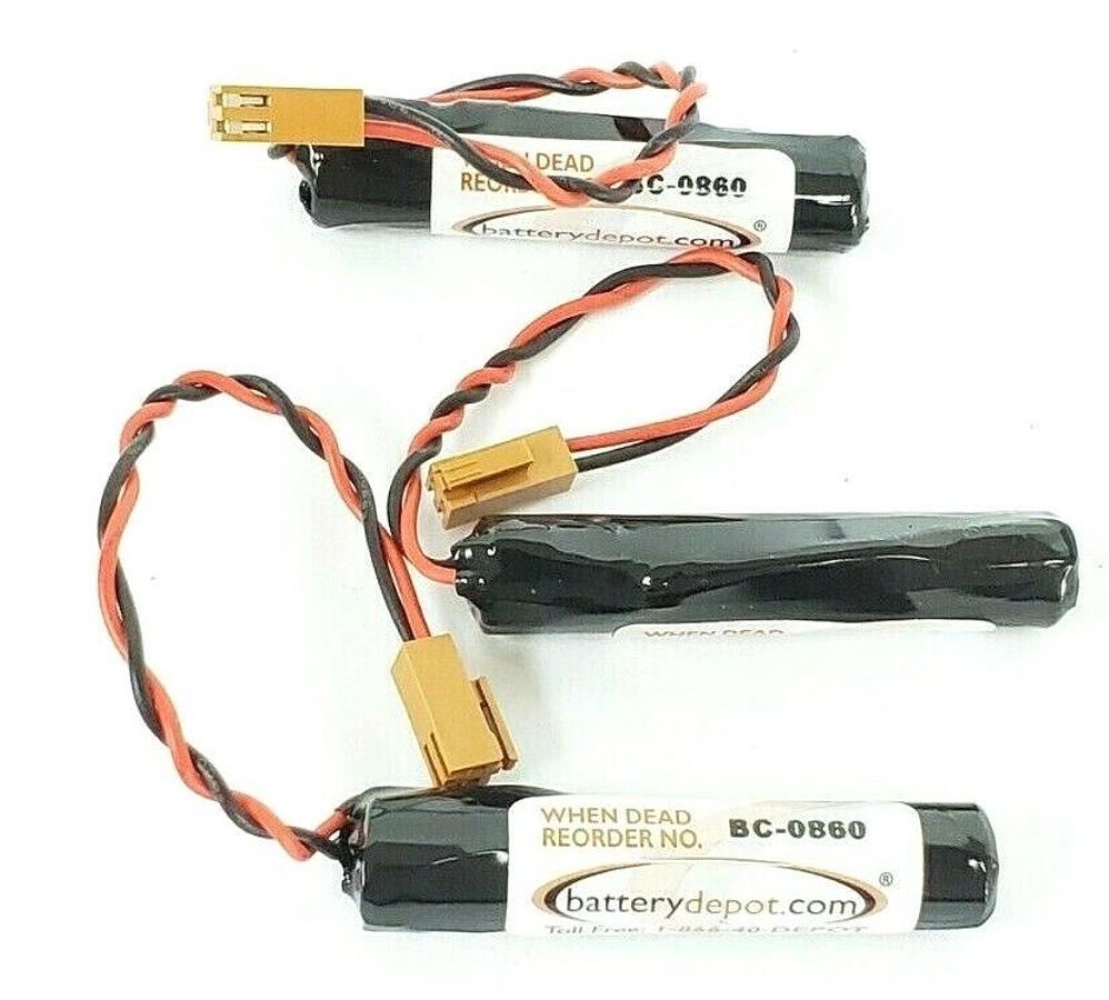 Used LOT OF 3 NEW BATTERY DEPOT BC-0860 BATTERIES BC0860