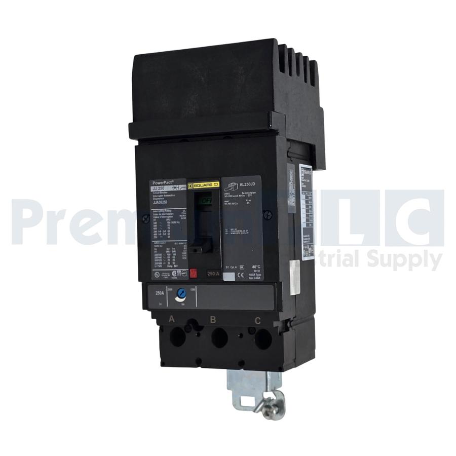 SQUARE D JJA36250 PowerPact JJ 250 CIRCUIT BREAKER 250A, 3-POLE, 600VAC NSNP