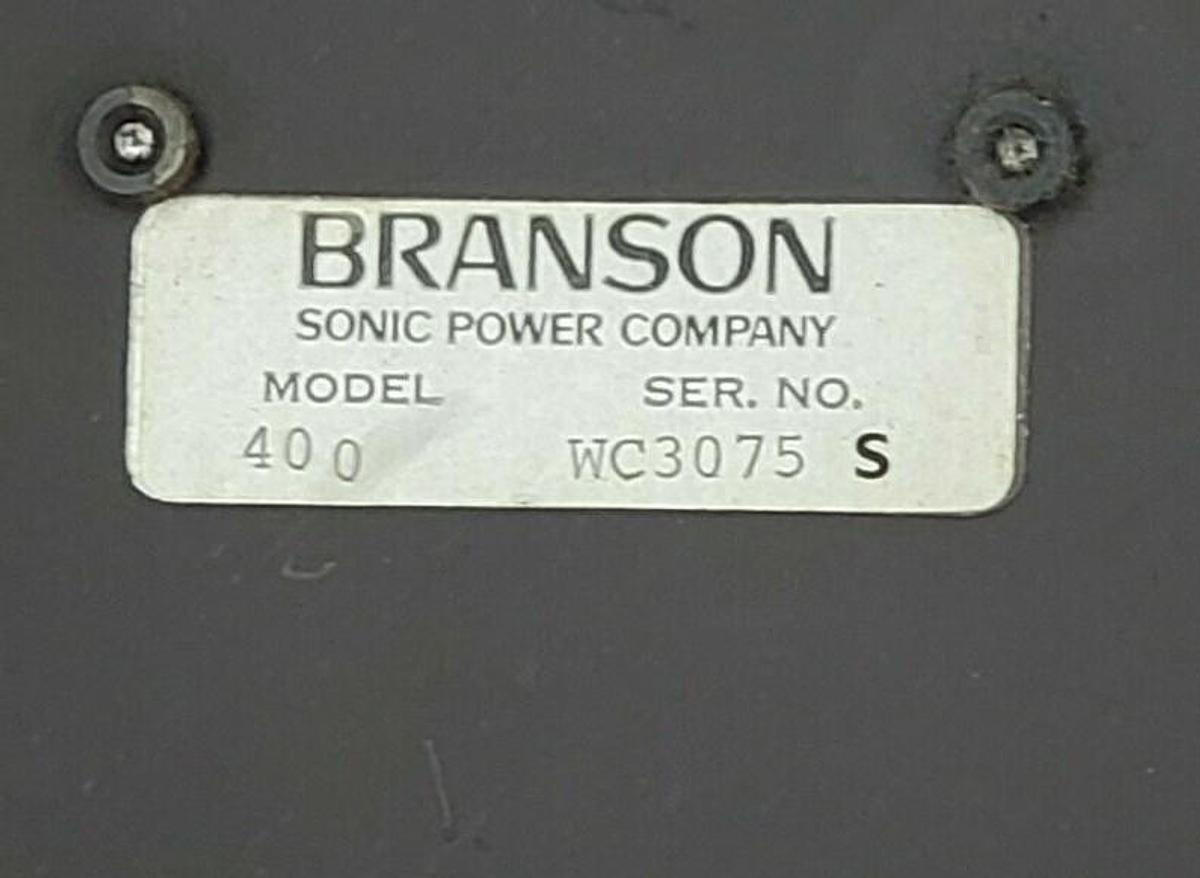 Used BRANSON SERIES 400 MODEL 400 ULTRASONIC PLASTIC WELDER