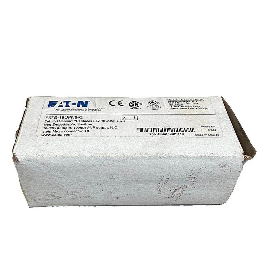 Used EATON E57G-18UPN8-Q / E57G18UPN8Q INDUCTIVE PROXIMITY SENSOR 10-30V E57G SERIES