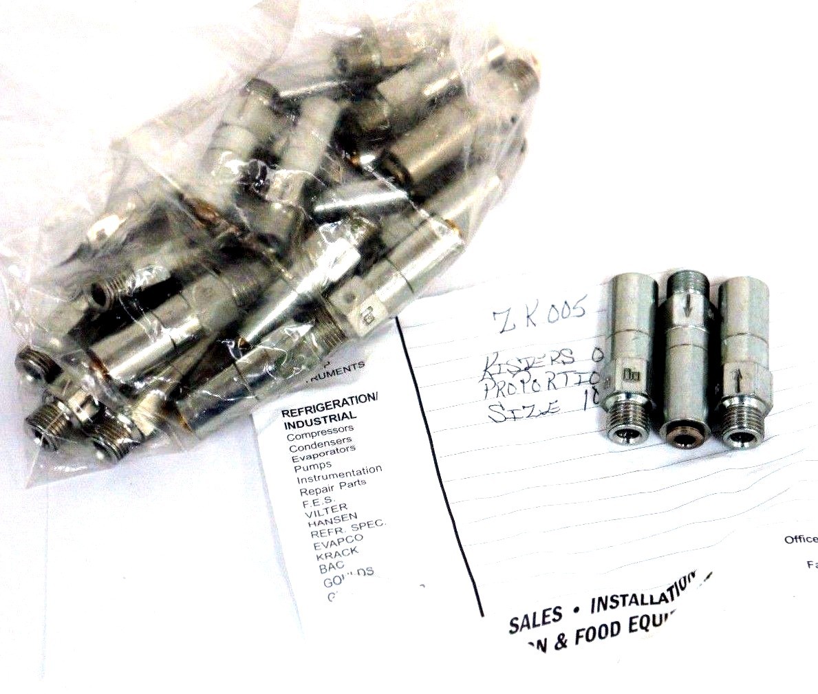 Used LOT OF 24 NEW KISTERS 0006630005 PROPORTIONING VALVES SIZE 10