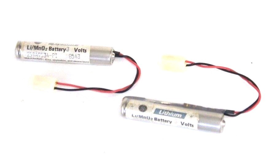 Used LOT OF 2 GENERAL ELECTRIC 259A9534-PI LITHIUM 3 VOLT BATTERIES 259A9534PI