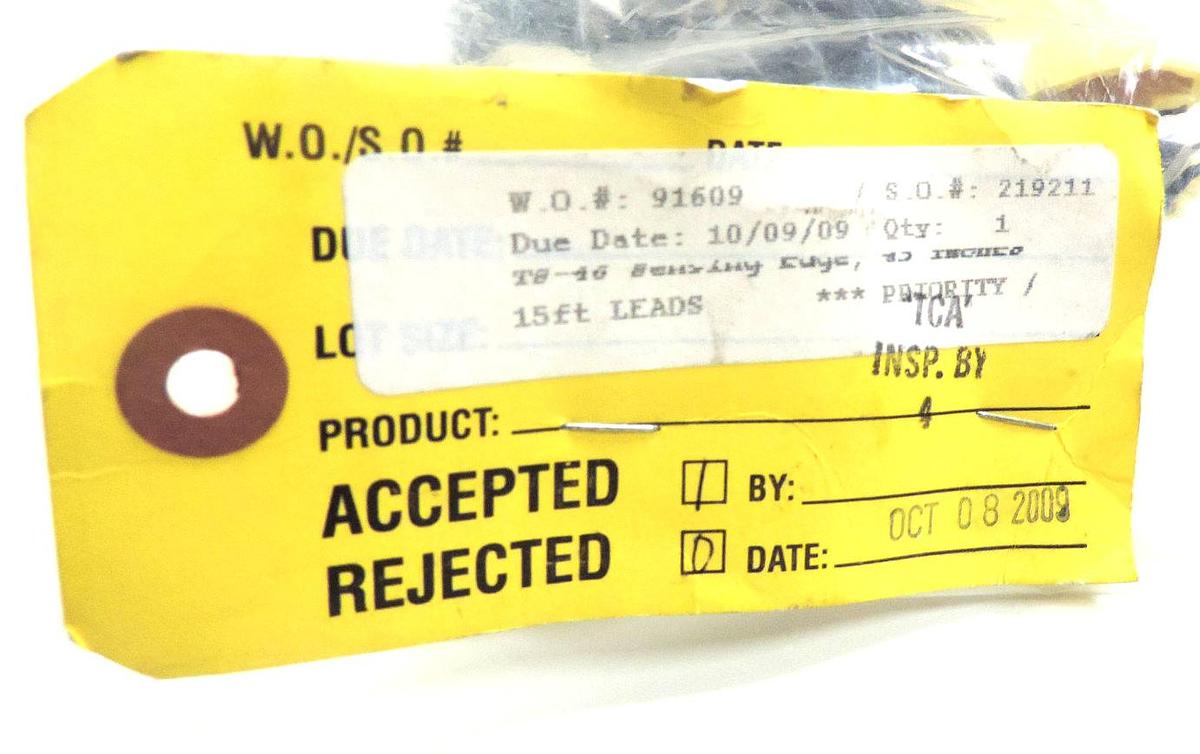 Used NEW TAPESWITCH TS-46 SENSING EDGE SWITCH 43" YELLOW 15FT LEADS TS46