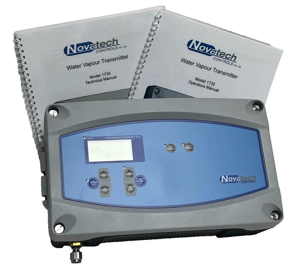Novatech Controls 1735 Water Vapour Transmitter 1730 Ser. 100-240VAC w/ Manuals
