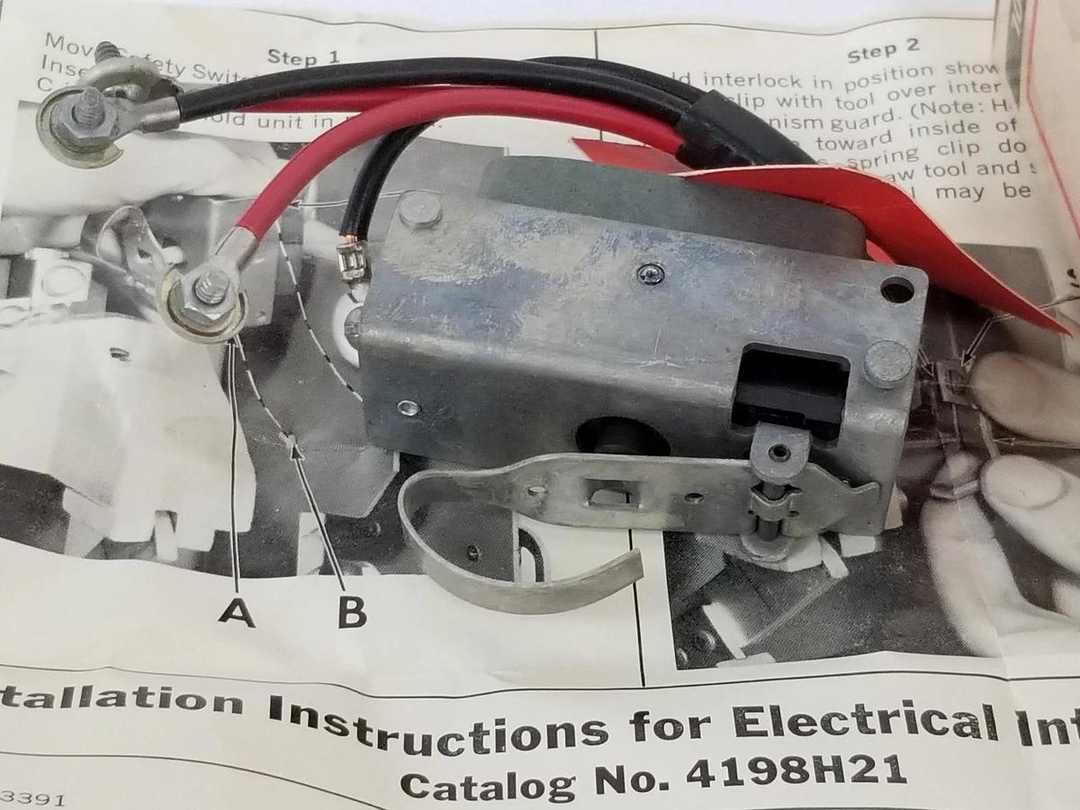Used NIB CUTLER HAMMER 4198H21 (A) ELECTRICAL INTERLOCK SWITCHES 30-60 & 100A, 4105