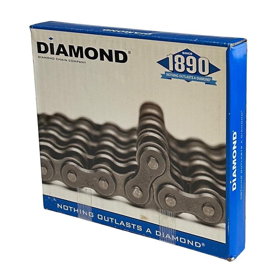 Used NEW DIAMOND CHAIN COMPANY X-1466-010 / X1466010 40 RIV 10FT ROLLER CHAIN NOS