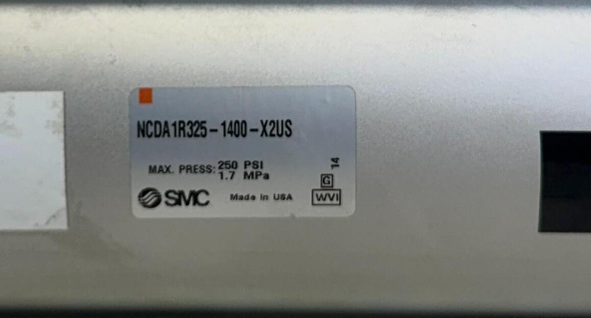 Used SMC NCDA1R325-1400-X2US / NCDA1R3251400X2US PNEUMATIC CYLINDER SINGLE-ROD NSNP