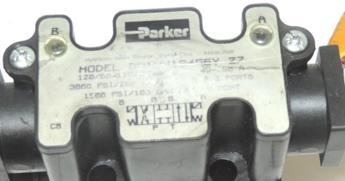 Used PARKER D31VH1C456Y-27 HYDRAULIC VALVE D31VH1C456Y27