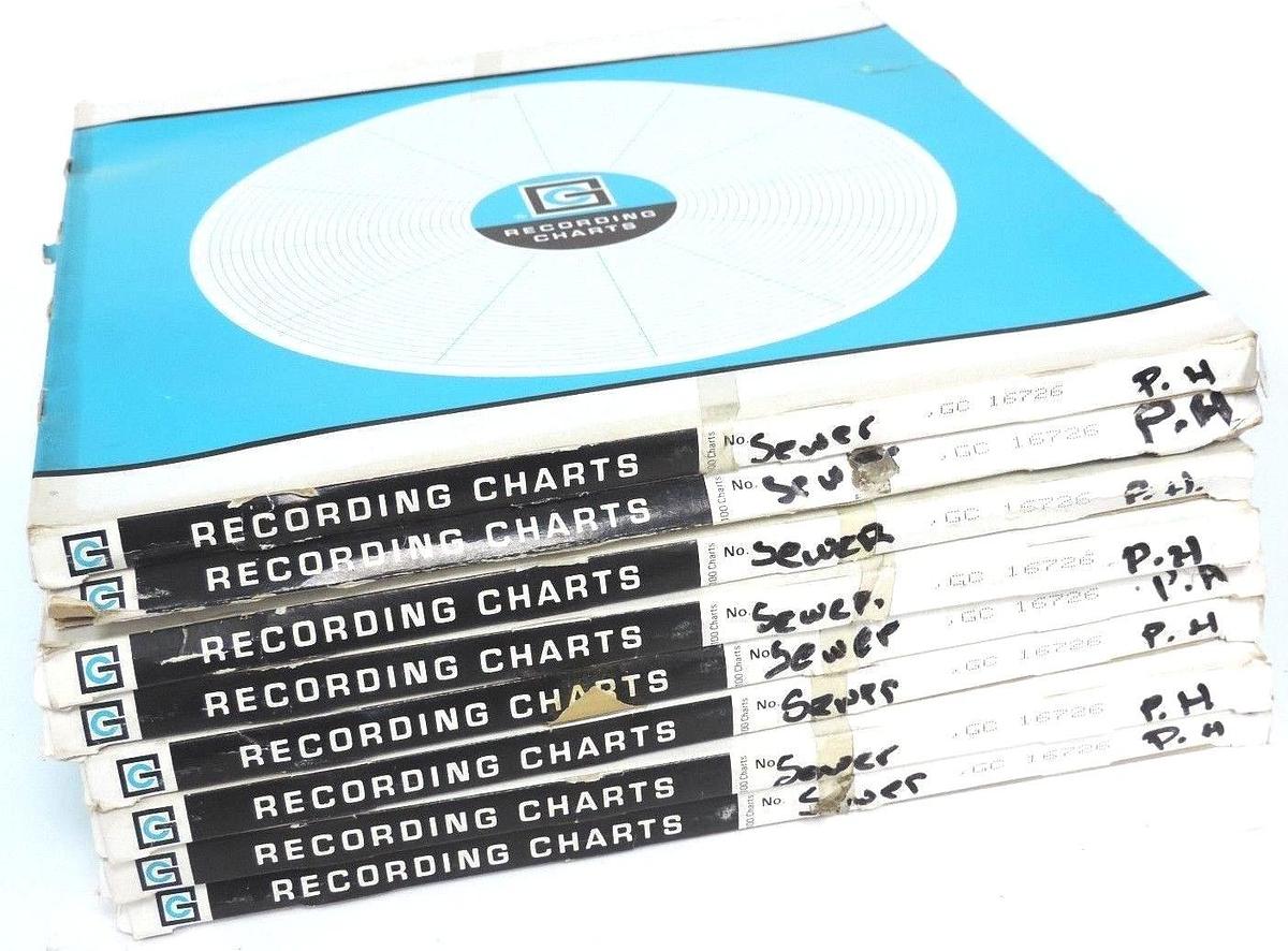 Used NIB GRAPHIC CONTROLS 0018-22578 RECORDING CHARTS 16726 QTY: 800