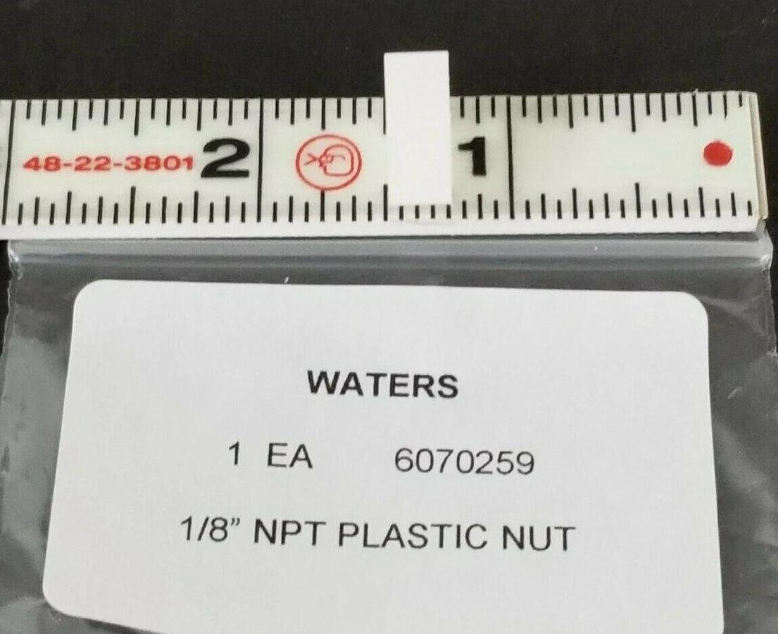 Used NEW WATERS 6070259 PLASTIC NUT 1/8'' NPT