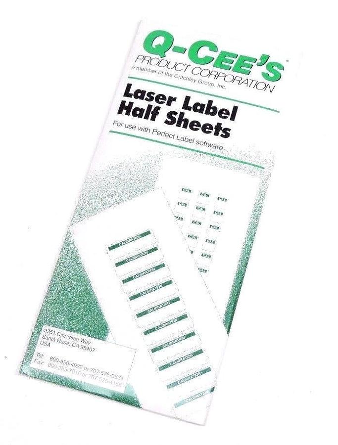 NEW Q-CEES L05BK BLACK 1/2" X 1/2" LASER LABEL HALF SHEETS 660 LABELS TOTAL