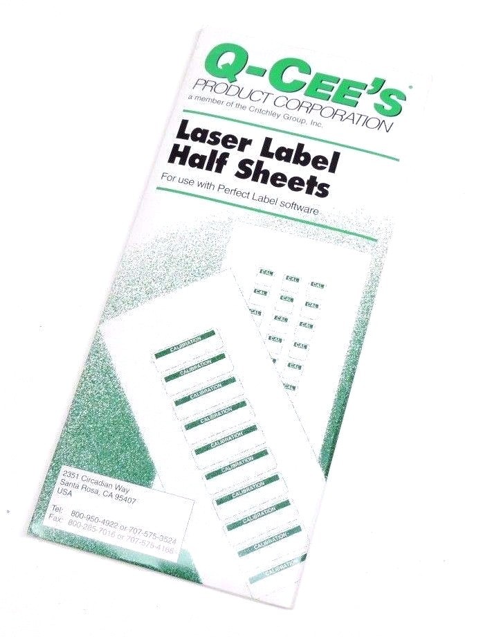 NEW Q-CEES L05BK BLACK 1/2" X 1/2" LASER LABEL HALF SHEETS 660 LABELS TOTAL
