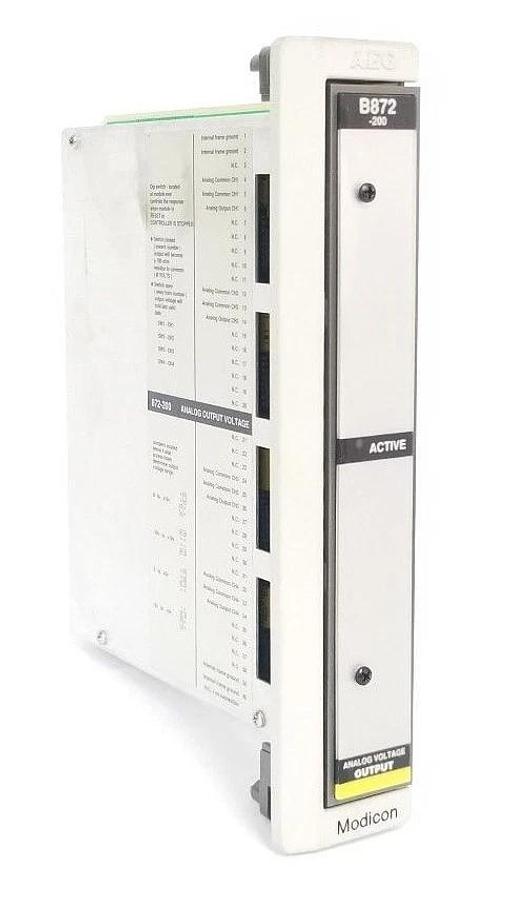 Used MODICON AS-B872-200 800 I/O ANALOG OUTVOLT 4CH, ASB872200, R/N: K