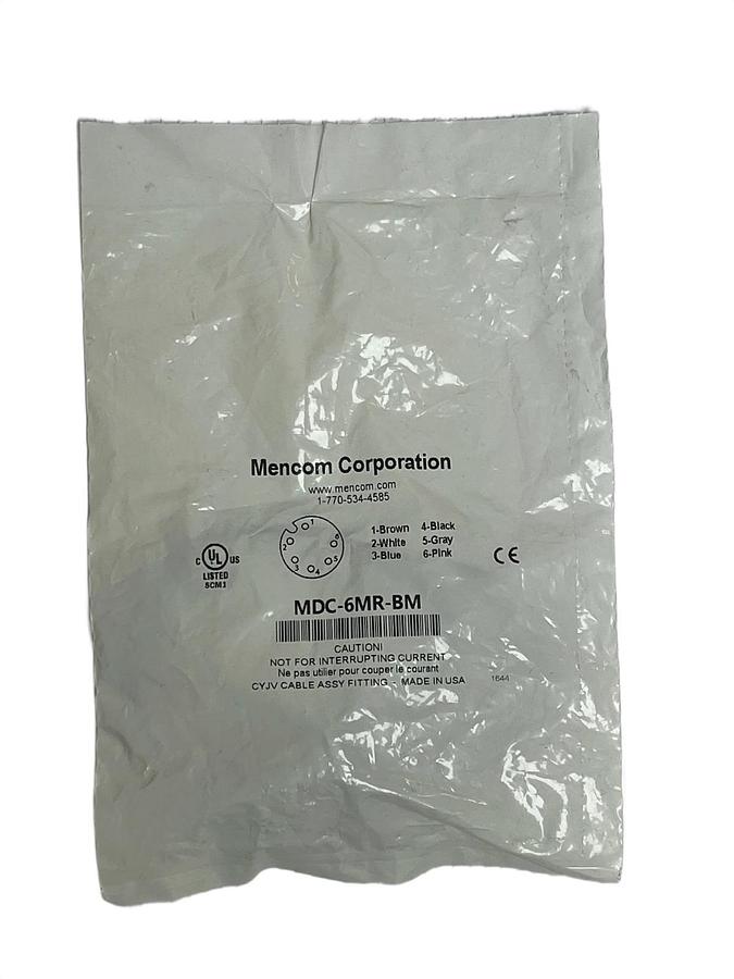 Used Mencom MDC-6MR-BM Mini-Plus Receptacle 6-Pin Male 1/2" NPT 12" Leads - NSFS