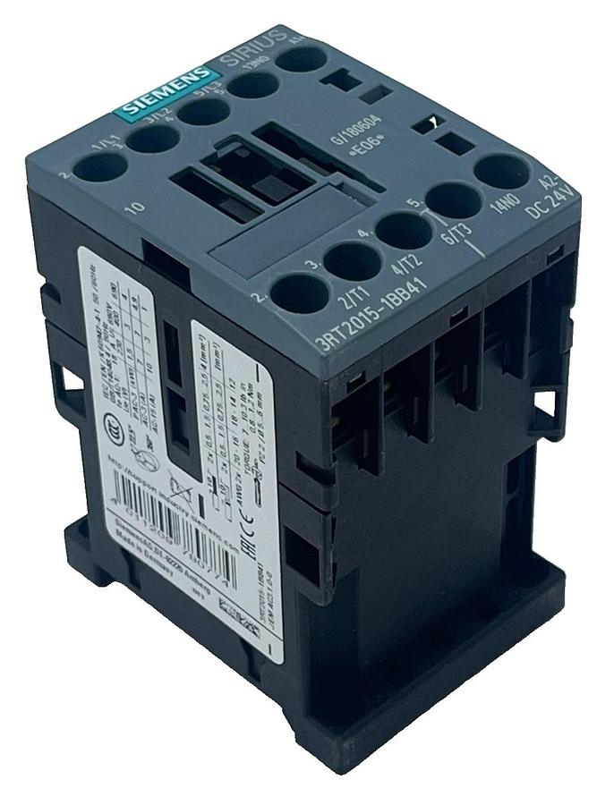 Used Siemens 3RT2015-1BB41 SIRIUS Power Contactor S00 3-Pole AC-3 24VDC, NSMP