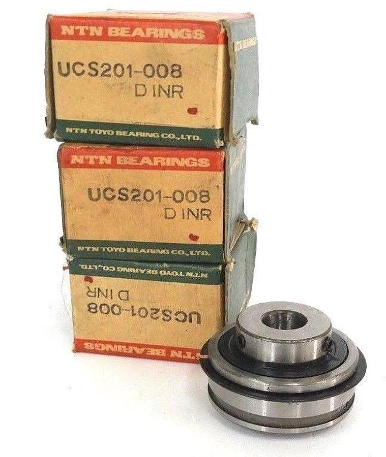 Used LOT OF 4 NEW NTN UCS201-008-D1NR BALL BEARING SINGLE ROW SEALED UCS201-008