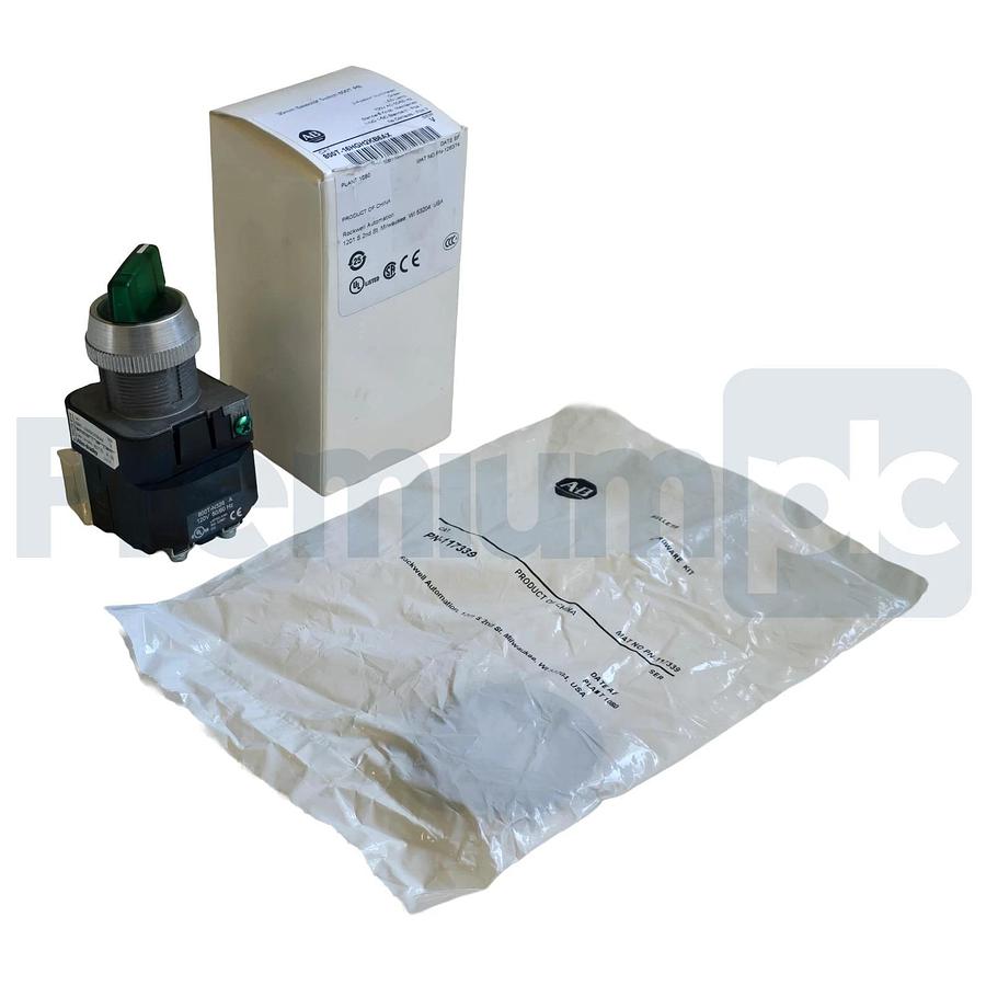 Allen-Bradley 800T-16HGH2KB6AX /V Selector Switch 30mm 2-Pos Green LED 120V NSMP