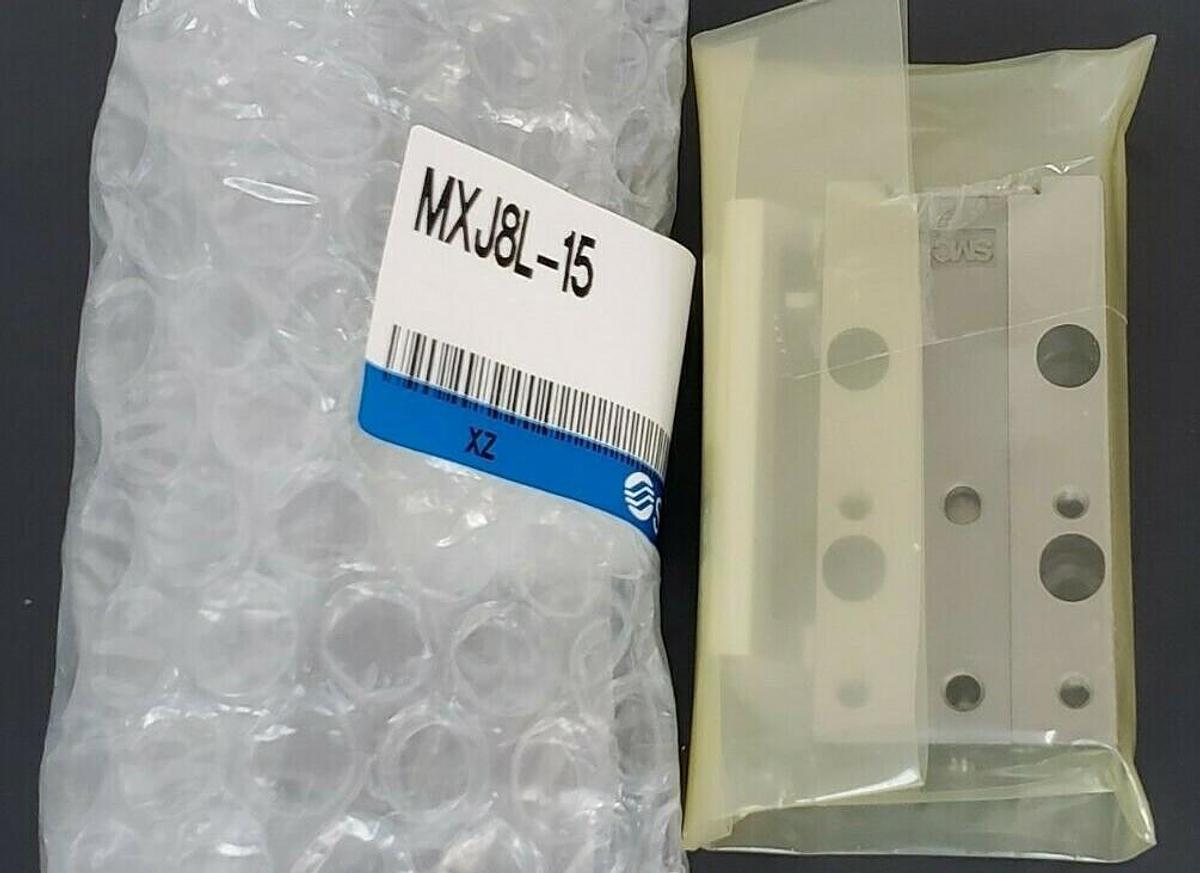 Used NEW SMC MXJ8L-15 PRECISION AIR SLIDE TABLE CYLINDER MXJ8L15