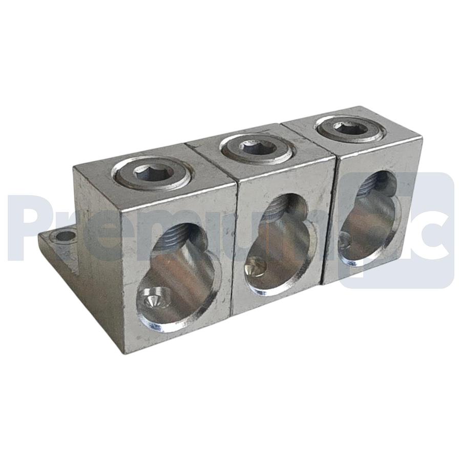 Used (3) CMC LA-750 Aluminum Mechanical Lugs CU9AL 750Kcmil-1/0 /(2)350Kcmil-1/0 AWG