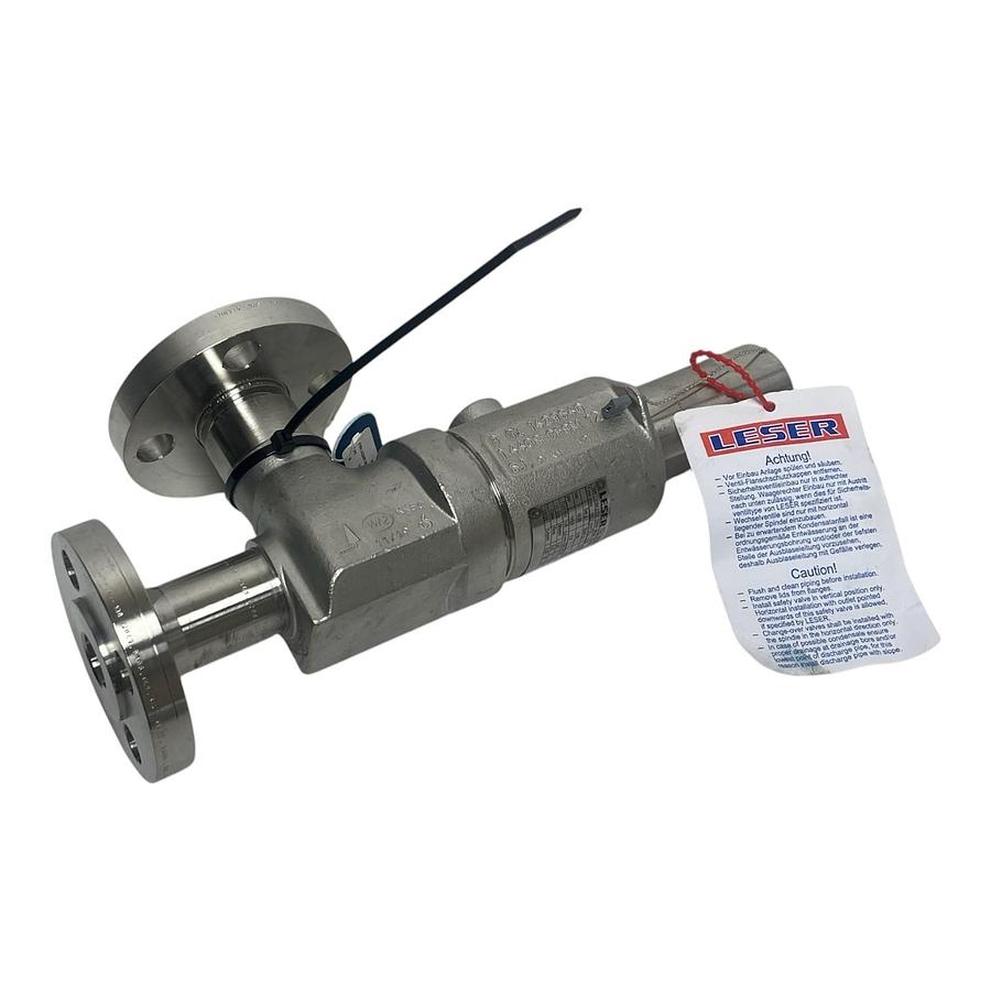 Used LESER 4594.2172 Safety Relief Valve 10 Bar 3/4" x 1" 316L SS New Surplus w/ Tag