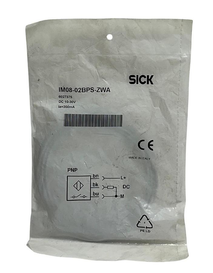 Used SICK IM08-02BPS-ZWA / 6027375 INDUCTIVE PROXIMITY SENSOR 10-30VDC 200mA NSFS
