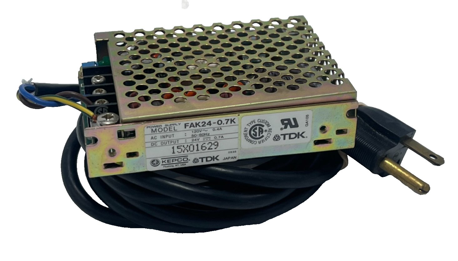 Used TDK FAK24-0.7K Power Supply 24VDC 0.7A KEPCO FAK Series AC Input Open Frame