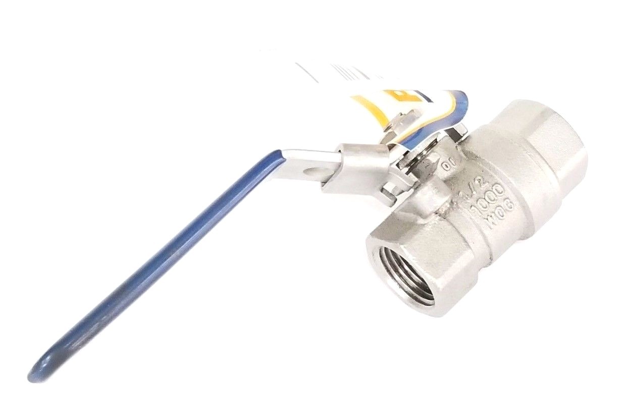 Used NEW PROFITTER 1/2" STAINLESS STEEL BALL VALVE 0427110 FULL PORT 1000 WOG