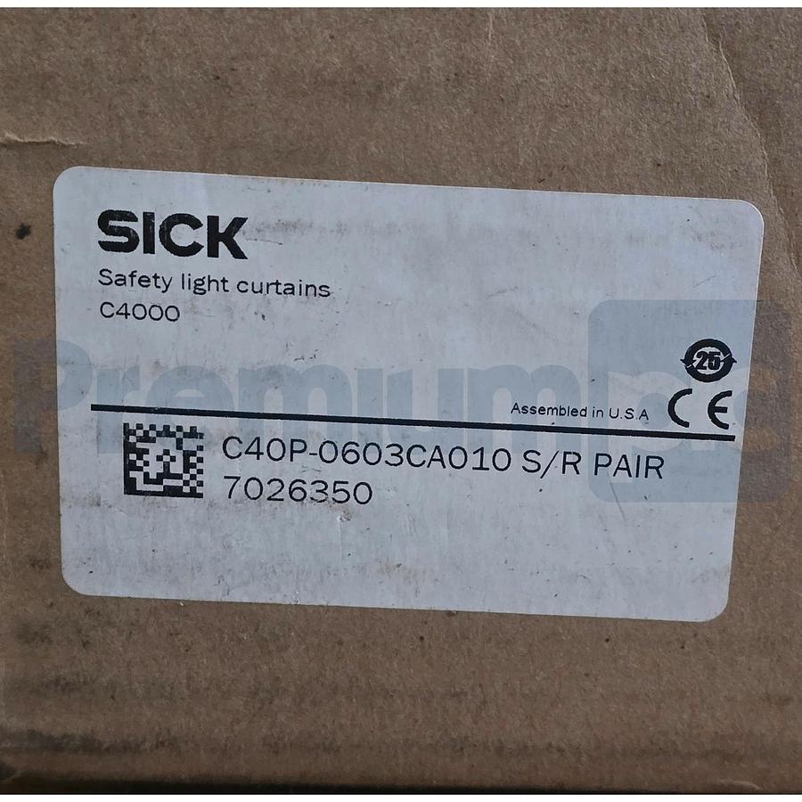 Used SICK C40P-0603CA010 C4000 S/R Pair Safety Light Curtains 7026350 1018639/1018640