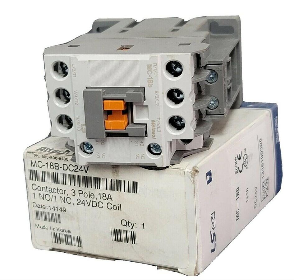 Used NEW METASOL ALTECH CORP MC-18B-DC24V CONTACTOR 3 POLE 18A MC18BDC24V