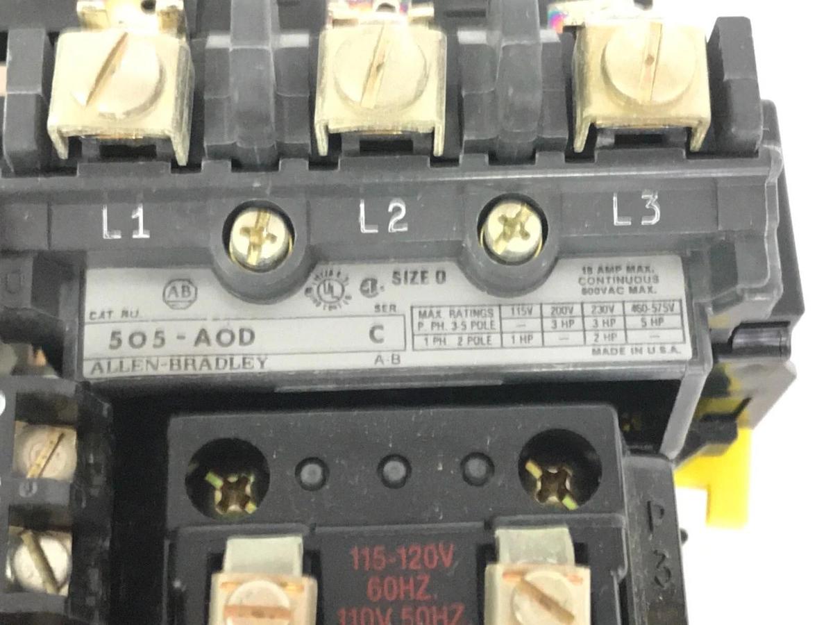 NIB ALLEN BRADLEY 505-AOD SERIES C SIZE 0 PHASE 3 REVERSING STARTER 505AOD