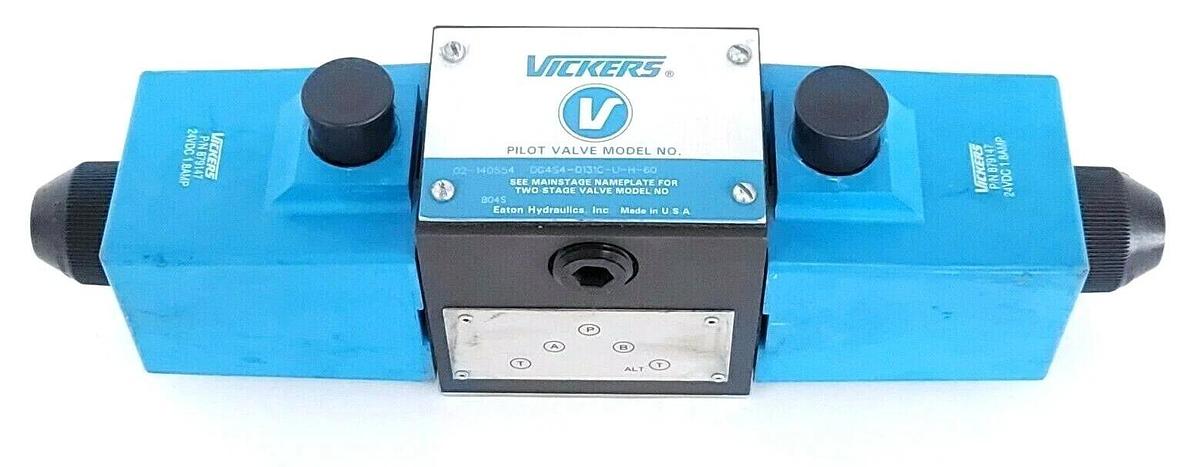 NEW VICKERS 02-140554 PILOT VALVE DG4S4-0131C-U-H-60 W/ 879147 24VDC COILS