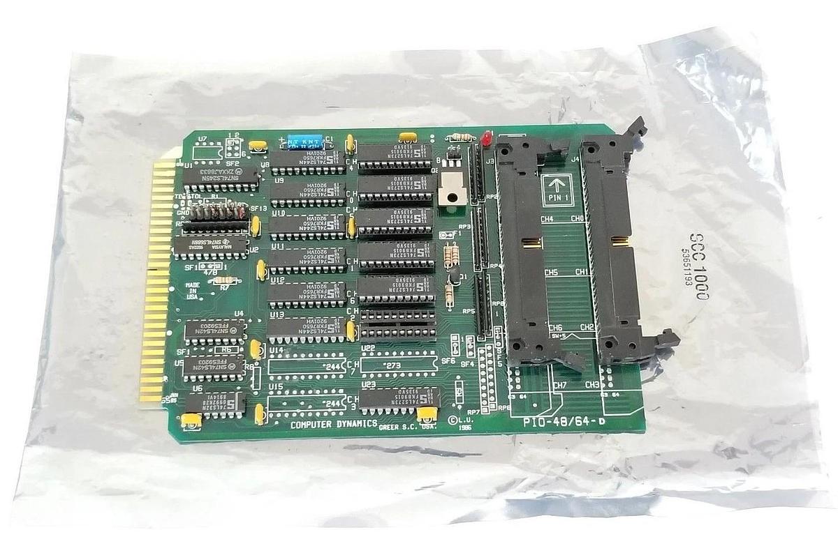 Used COMPUTER DYNAMICS PIO-48/64-D PC BOARD PIO4864D