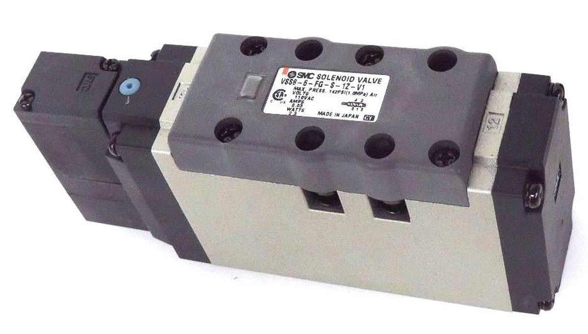 Used NEW SMC VSS8-6-FG-S-1Z-V1 VALVE VSS86FGS1ZV1 WATTS: 2.3 AMPS: 0.03 VOLTS: 110VAC