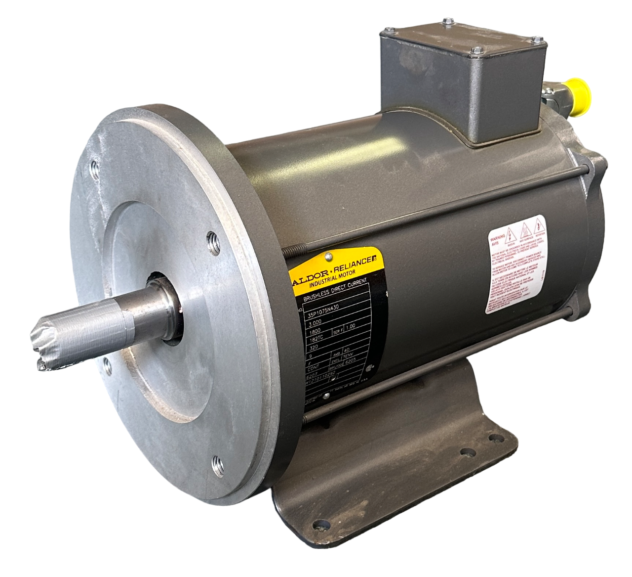 Used NEW BALDOR 35P1075N430 3HP BRUSHLESS DIRECT CURRENT INDUSTRIAL MOTOR 1800RPM 9A