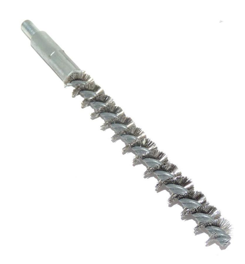 Used NEW SCHAEFER 1/2" FLUE AND CONDENSER BRUSH STAINLESS SINGLE SPIRAL MALE THREAD