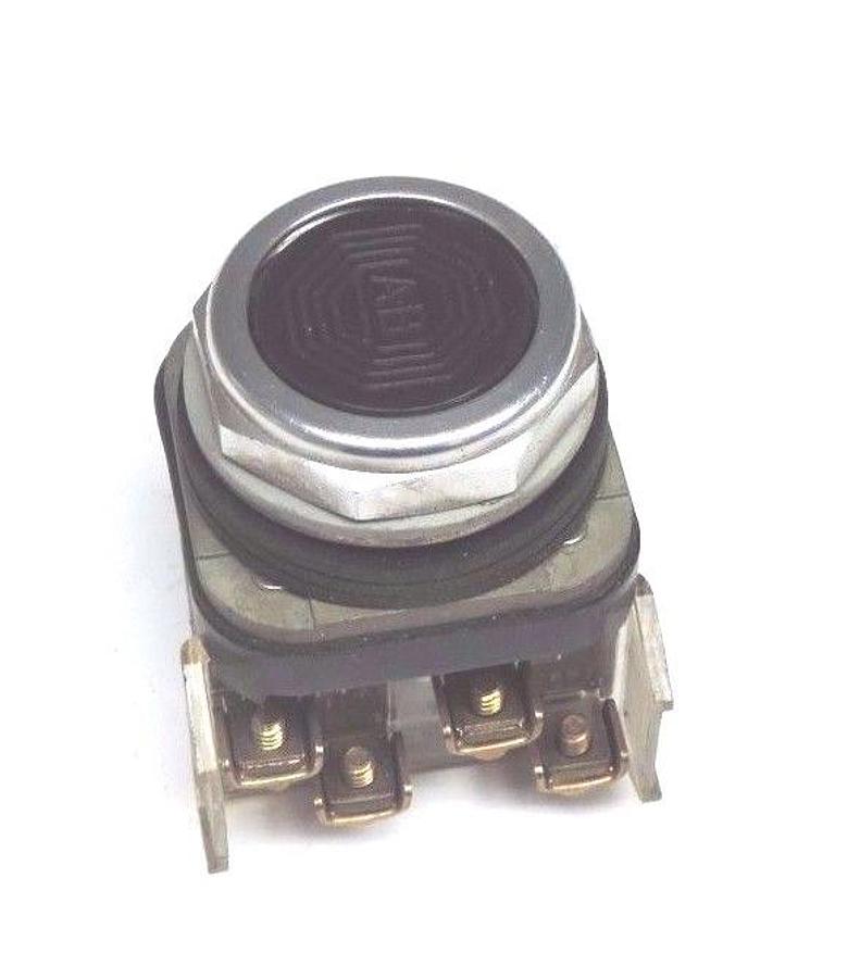 Used ALLEN BRADLEY 800T-A PUSHBUTTON 800TA SER. T W/ 800T-XA SER. D CONTACT BLOCK