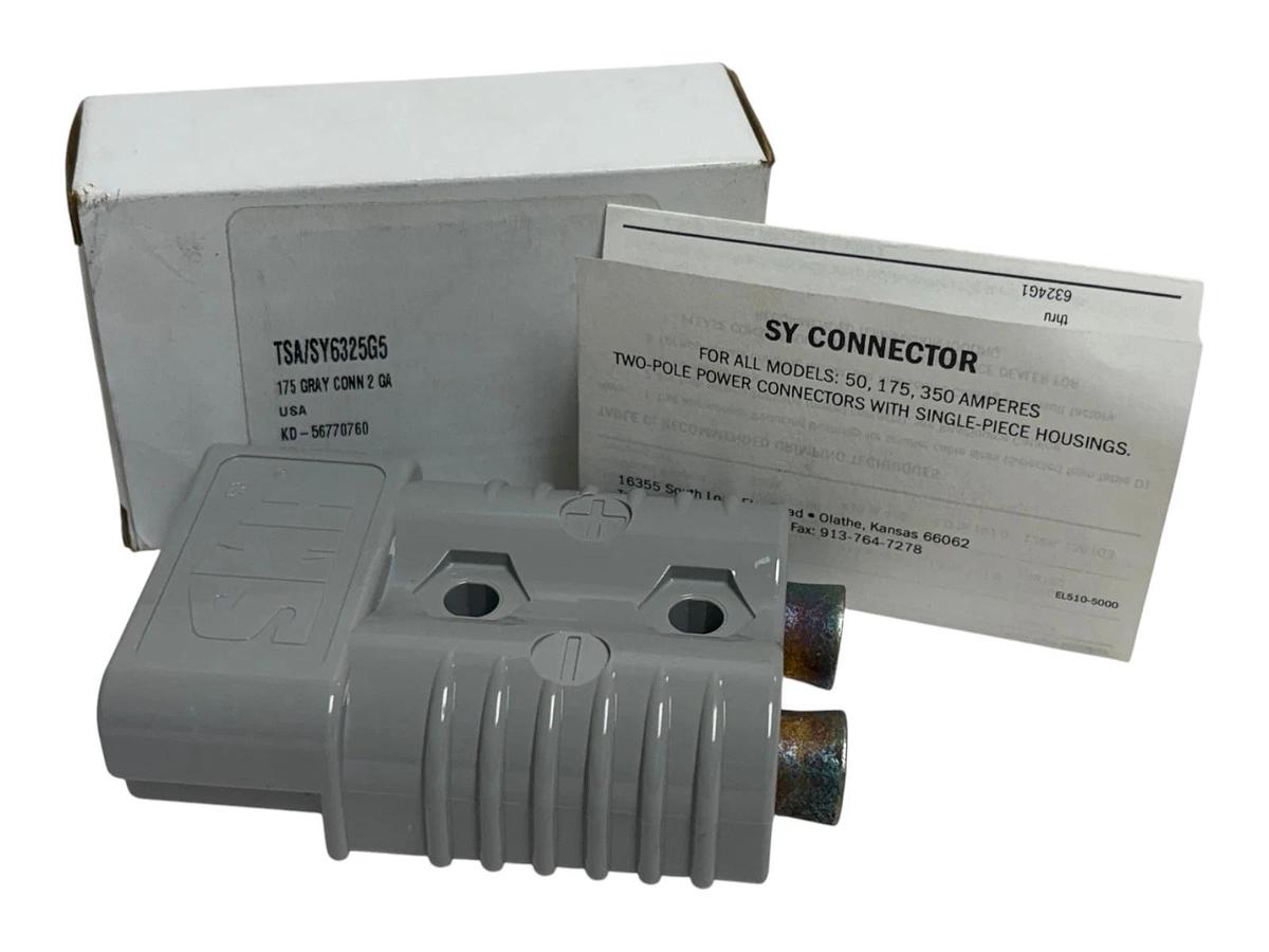 LOT OF 6 SMH SY6325G5 SY175 Grey 175A Quick Disconnect Forklift Connector 2 GA
