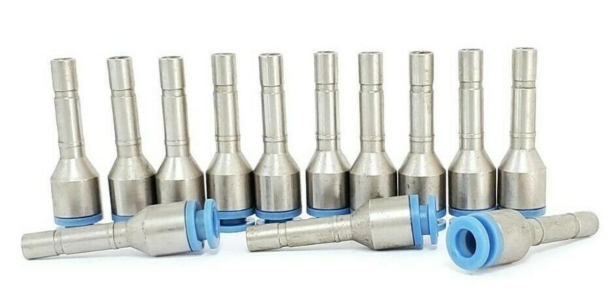 Used LOT OF 13 NEW SMC SPORE 6 KC SELF SEAL FITTINGS, 6MM