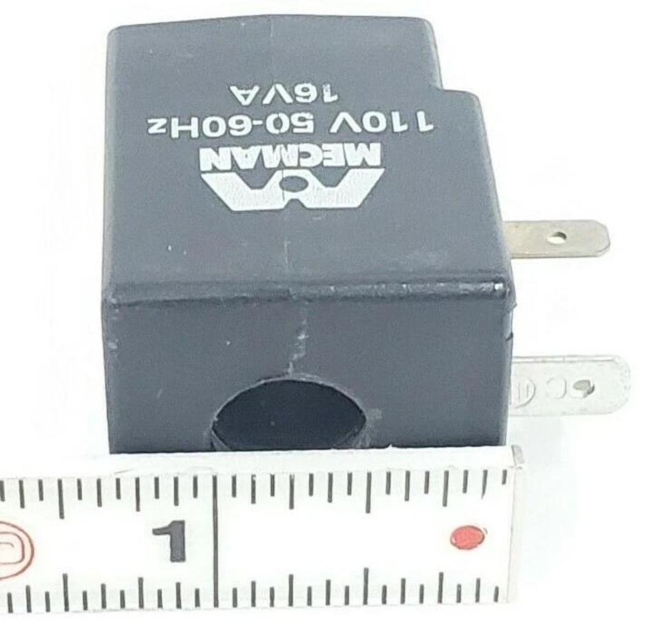 Used MECMAN 110V 50-60HZ 16VA, 34/91 SOLENOID COIL