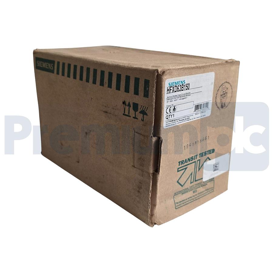 Used SIEMENS HFXD63B150 SENTRON CIRCUIT BREAKER 3P/150A/600V~/65kA@480V~ w/TRIP NSMP