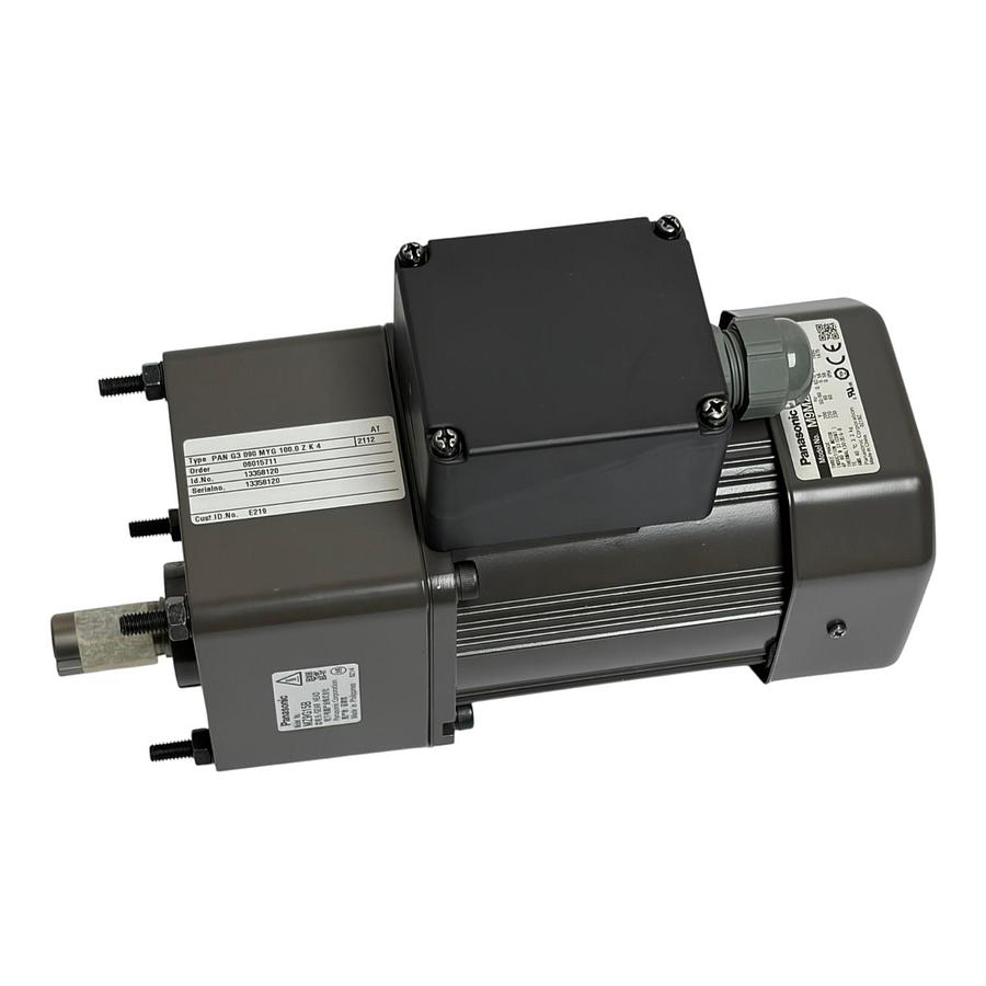 Used Panasonic M9MZ90GK4YGA Induction Motor with MZ9G15B Gear Head 90W 3 Phase