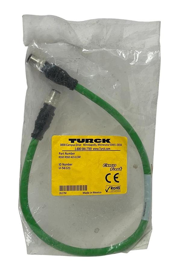Used TURCK RSSD RSSD 423-0.5M / U-56121 EUROFAST CORDSET DOUBLE-ENDED 0.5M 4-PIN NSFS