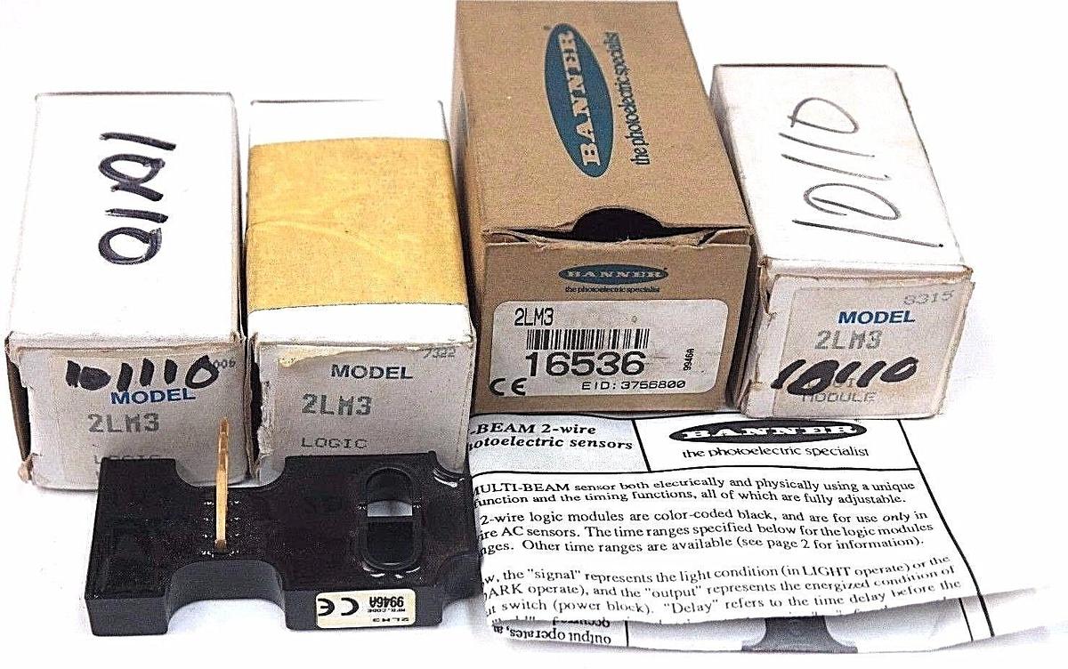 Used LOT OF 4 NIB BANNER 2LM3 LOGIC MODULES