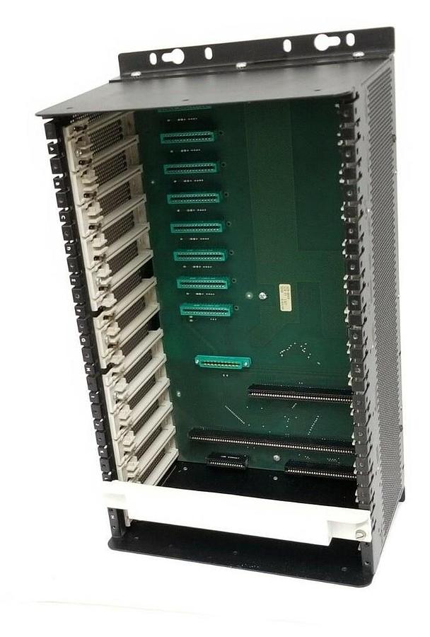 Used HONEYWELL 620-0090 12-SLOT PROCESSOR RACK ASSEMBLY 6200090 W/ 620-0049 BACKPLANE