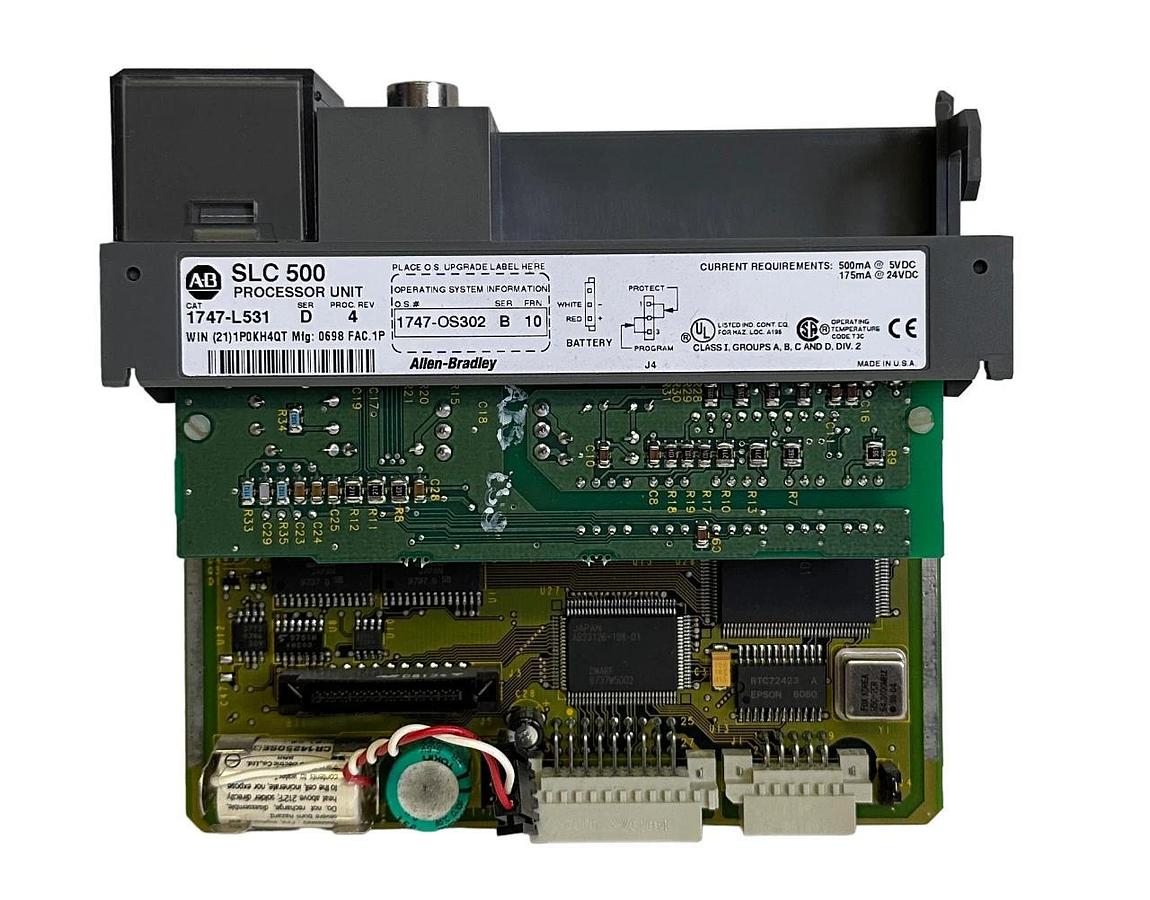 Used ALLEN BRADLEY 1747-L531 /D SLC 500 PROCESSOR MODULE 5/03 1747-OS302 /B 1747L531