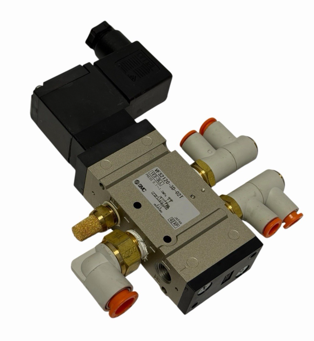 Used NEW SMC VFS2120-3D-02T SOLENOID VALVE VFS21203D02T 5-PORT 1/4 PORT SIZE