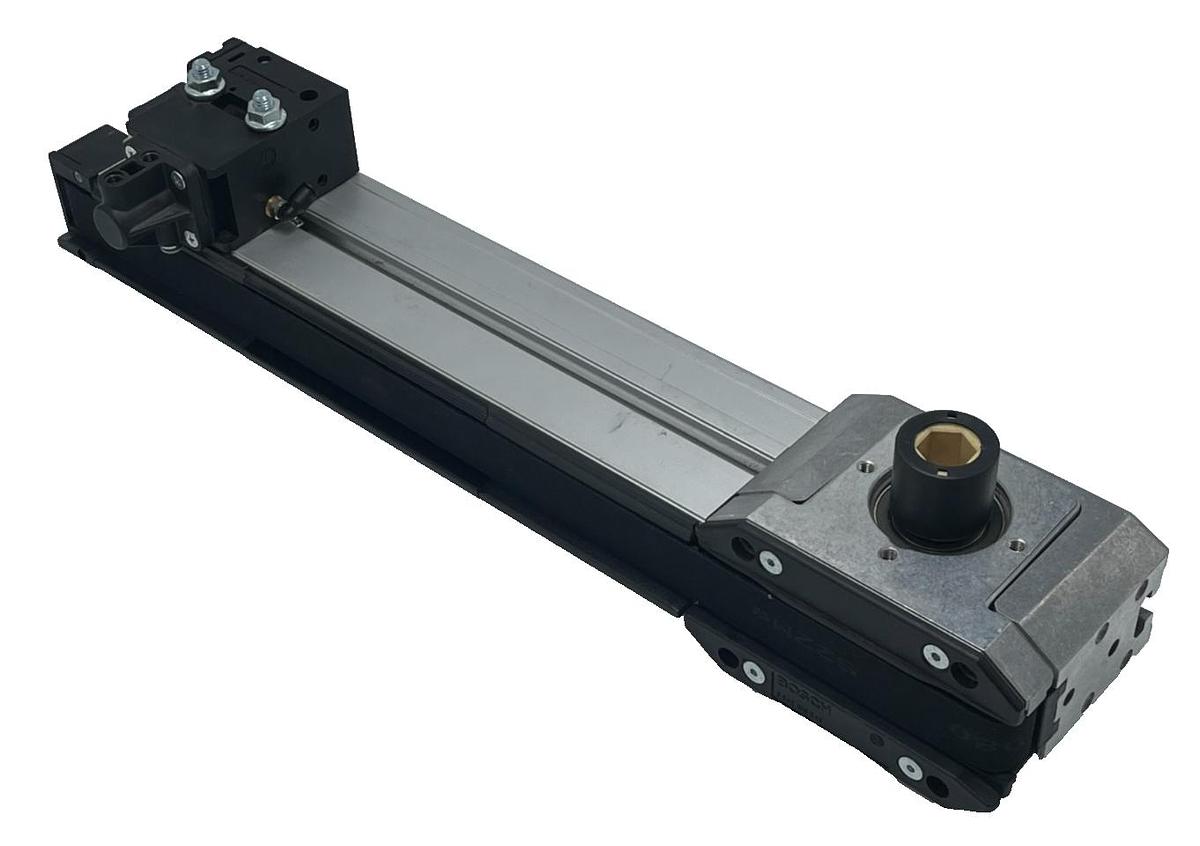 Used BOSCH REXROTH 3842518043 Single Track Belt Conveyor,Stop Gate & BALUFF SENSOR