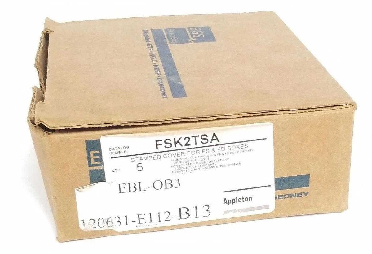 Used LOT OF 5 APPLETON FSK2TSA STAMPED COVERS FOR FS & FD BOXES